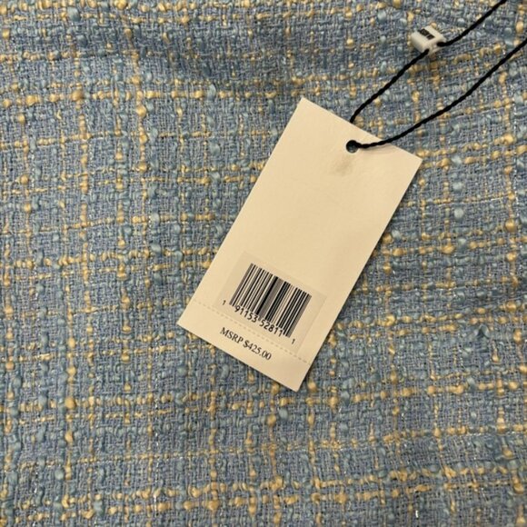 $425 JASON WU Baby Blue Tweed Plaid Matching Set High Rise Pants/Top Size 6 NWT - Picture 10 of 10
